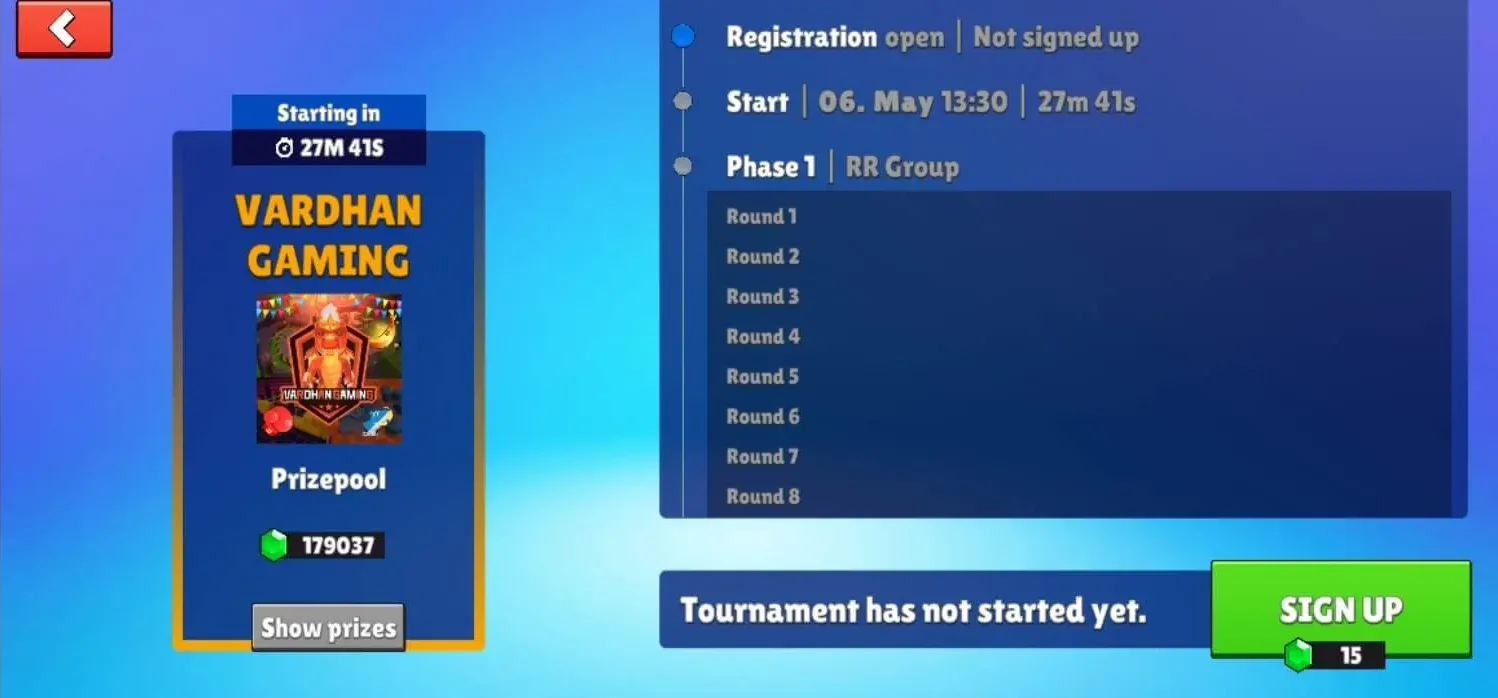 How to join tournament in Stumble Guys